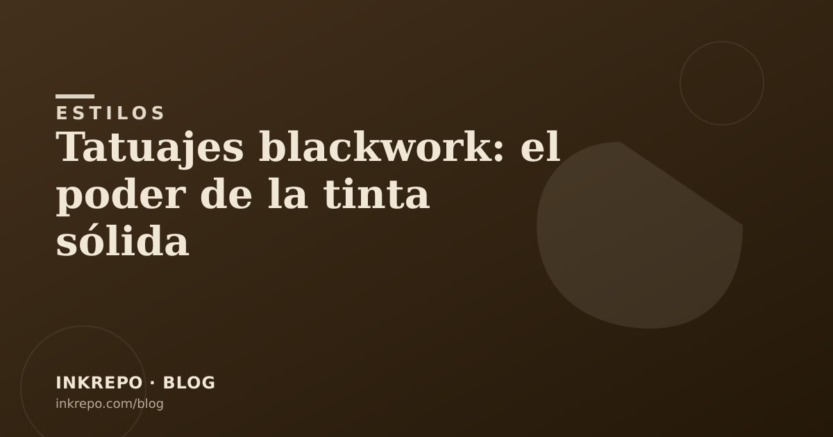 Tatuajes blackwork: el poder de la tinta sólida