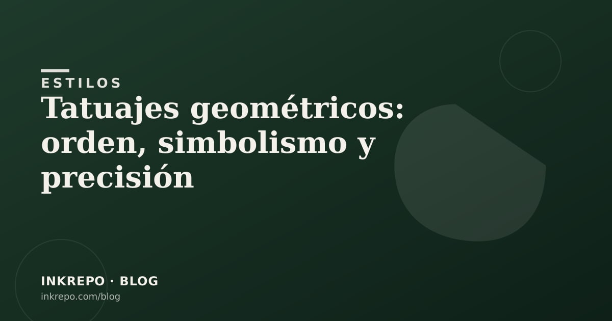 Tatuajes geométricos: orden, simbolismo y precisión