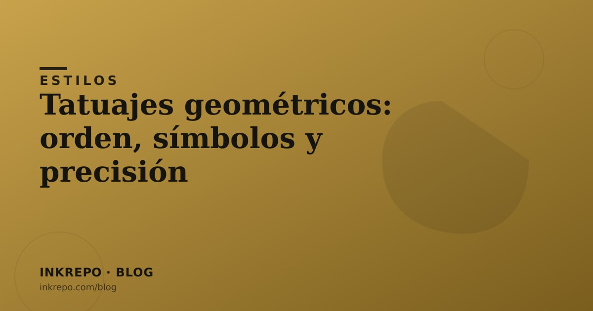Tatuajes geométricos: orden, símbolos y precisión