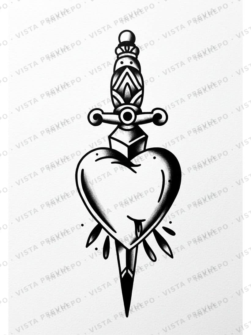Corazón y Daga Fine Line