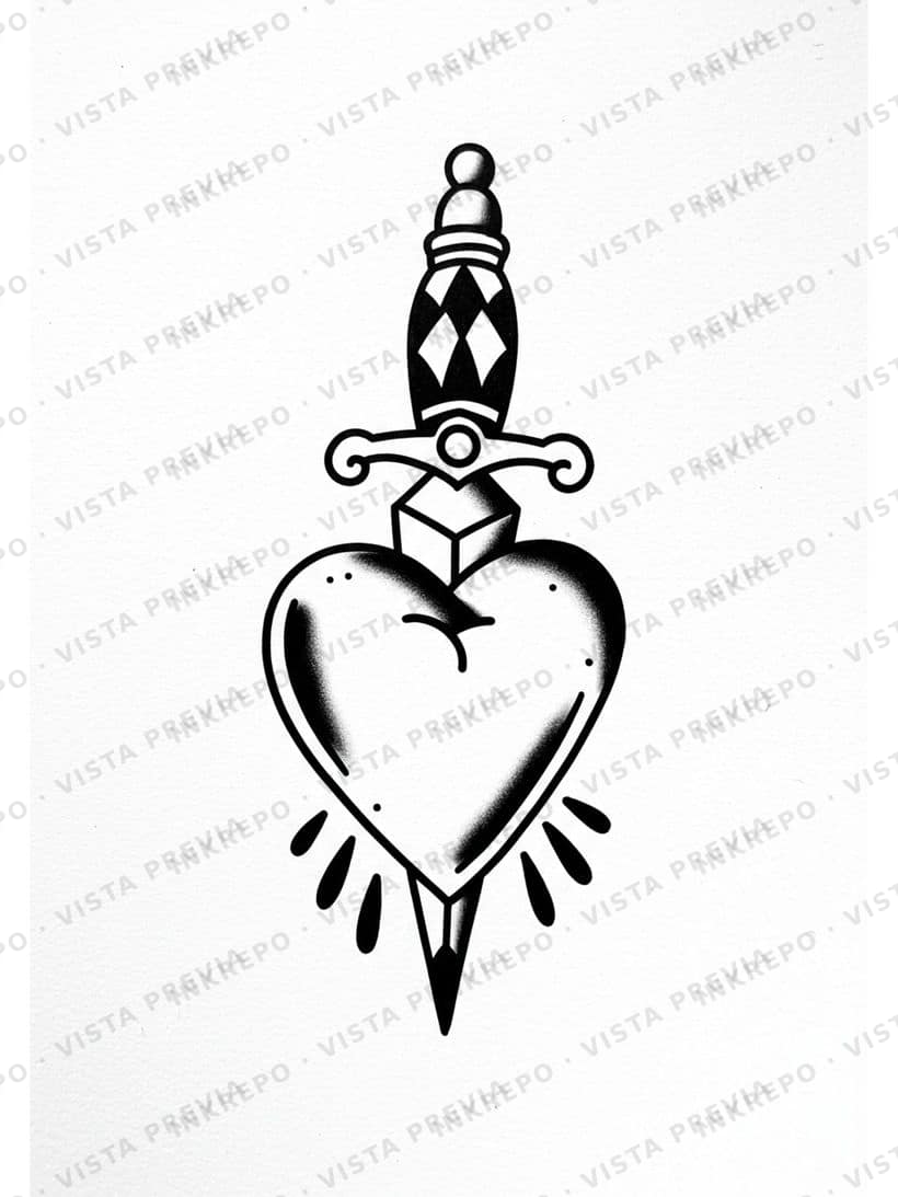Corazón y Daga Fine Line