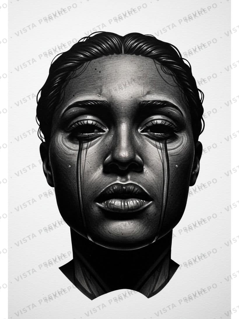 Retrato Sombrío Negro