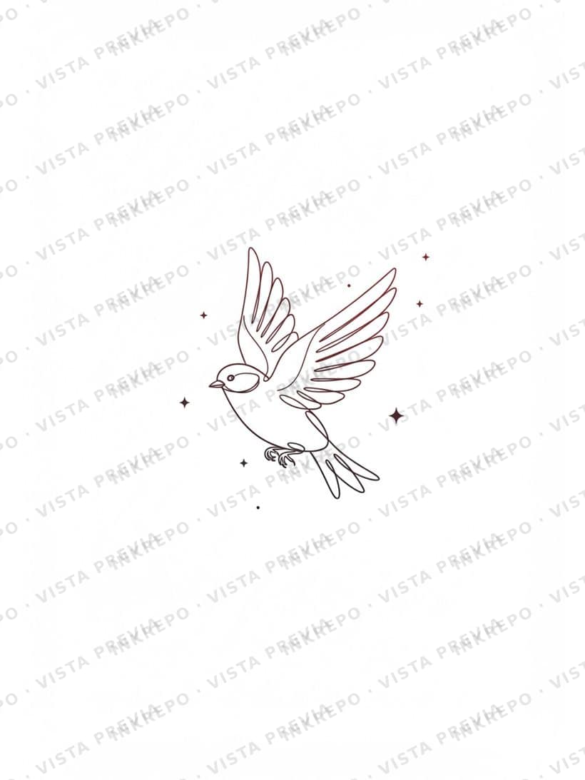 Pájaro Mínimo de Tinta