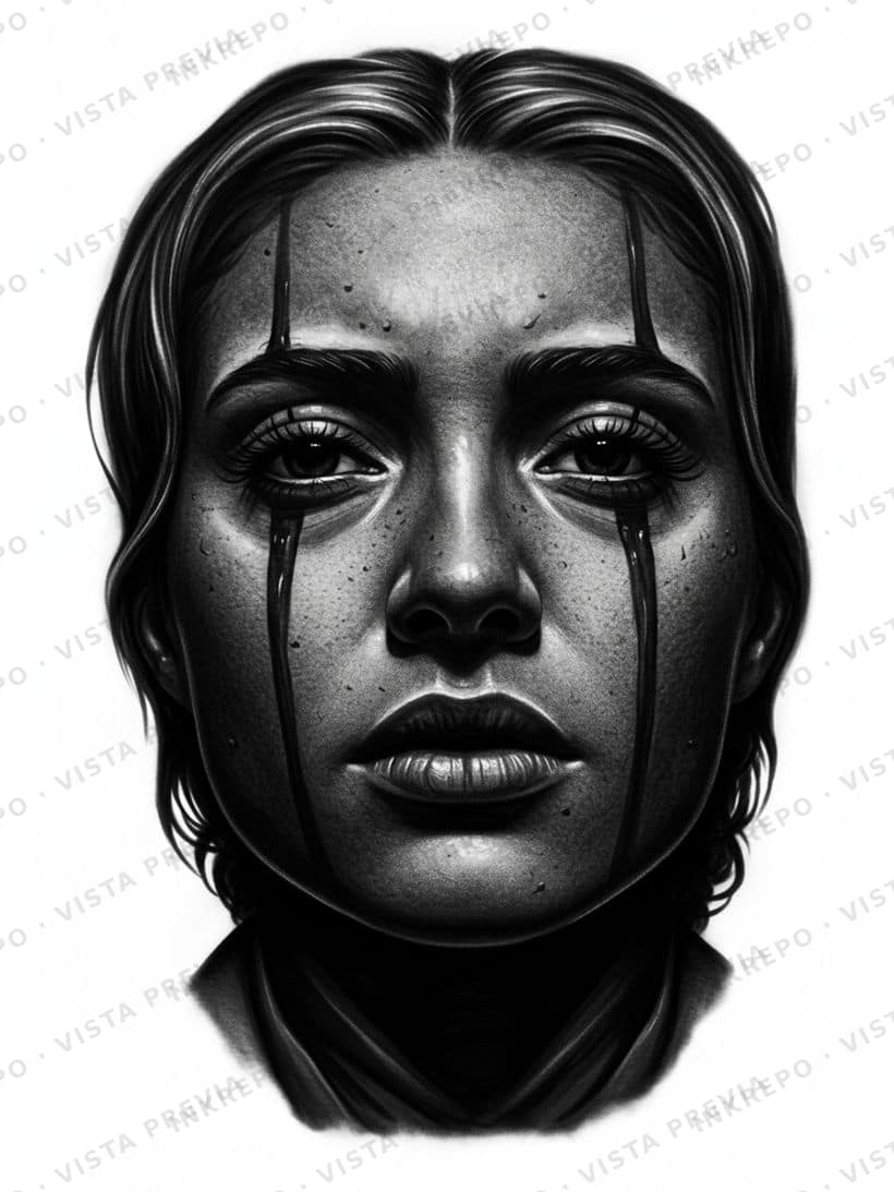 Retrato Sombrío Negro
