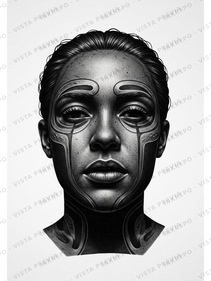 Retrato Sombrío Negro