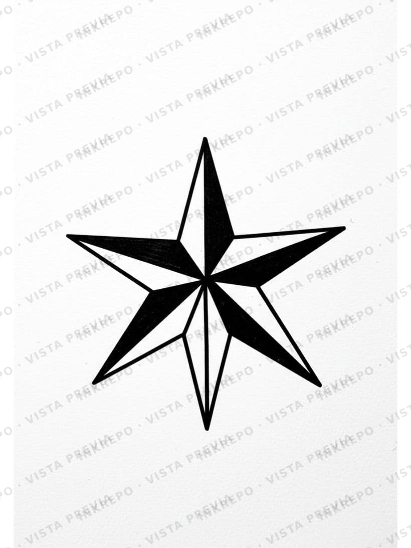 Estrella Náutica Negro